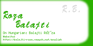 roza balajti business card